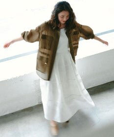 23区 【Oggi掲載/見上愛さん着用】リネンミックスシアースラブ ミリタリー シャツジャケット