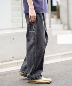 WEGO 【ユニセックス着用ITEM】イージーバレルレッグペインターパンツ