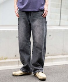 WEGO 【ユニセックス着用ITEM】イージーバレルレッグペインターパンツ