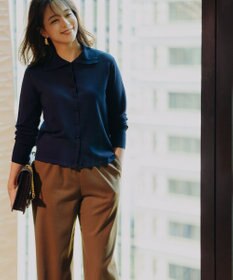 組曲 L 【加藤ローサさん着用】ツイル起毛ストレート パンツ