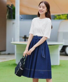 Tiaclasse 【洗える】刺繍ロゴカットソーTシャツ