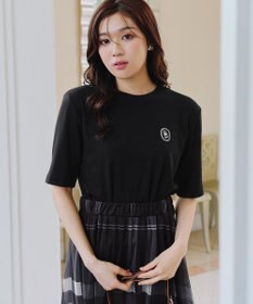 Tiaclasse 【洗える】刺繍ロゴカットソーTシャツ