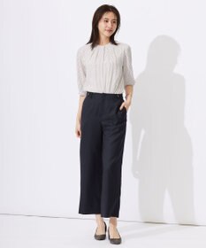 J.PRESS LADIES 【セットアップ対応・洗える・UVケア・速乾】 OXIJEWELストレッチ セミワイド パンツ