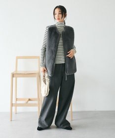 CRAFT STANDARD BOUTIQUE エコファー×ムートンチュニックベスト