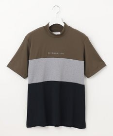 23区GOLF 【23Fondation】カラーブロック モックネックシャツ 一枚で主役級 ストレッチ性◎