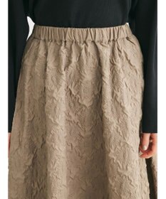 Green Parks ・ｆｕｒｒｙ　ｒａｔｅエンボスサイドタックフレアスカート