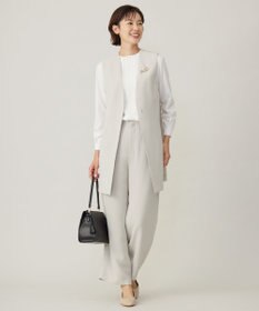 J.PRESS LADIES S プレーティングジャージー ピンタック カットソー