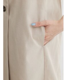 Green Parks 綿麻混シングルミディ丈ベスト