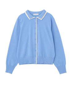 Green Parks ここちニット衿付き配色プルオーバー