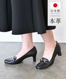 Pointer 日本製 ビット付きヒールアップローファー