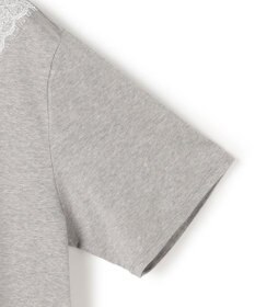 ICB L レースコンビ ロゴTシャツ