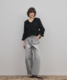 GRACE CONTINENTAL エンブロイダリーフリルブラウス