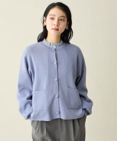 ANY スウェットライクニットカーディガン