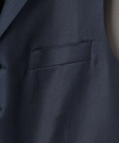 GOTAIRIKU シワになりにくい/通年素材【御幸毛織/みゆきけおり】Superio160 ベスト_ダークグリーン