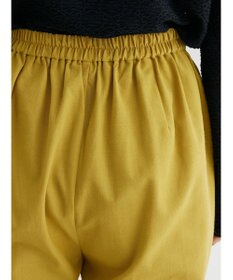 Green Parks 綿麻混イージーテーパードパンツ