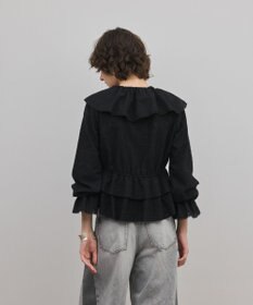 GRACE CONTINENTAL エンブロイダリーフリルブラウス