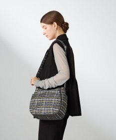 Y'SACCS ドローイングチェックショルダーバッグ