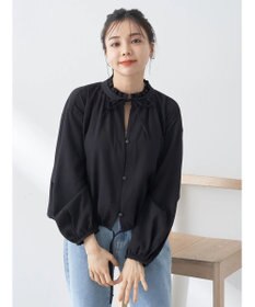 earth music&ecology カフタンフリルブラウス