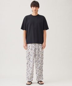 UNFILO MENS ボタニカルプリント イージーテーパードパンツ