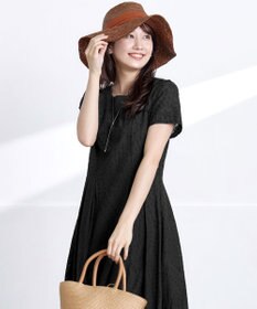 Tiaclasse L 【洗える】パンチングレーススカラップワンピース