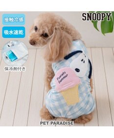 PET PARADISE スヌーピー ポケットクール ロンパース 《アイス柄》 小型犬