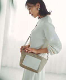 TOPKAPI 【Breath TOPKAPI sis】【WEB限定】ナイロン レザーポケット ミニ ショルダーバッグ 軽量 / CALM カーム　