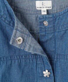 組曲 KIDS 【110-140㎝】 フラワーボタンデニムジャケット