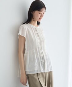 YECCA VECCA ペプラムシアーブラウス