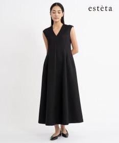 23区 S 【エステータ】ウールダブルジョーゼット ドレス