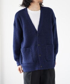WHITE MAILS 【UNISEX】WASHI&MOHAIR RIB KNIT OVERSIZED カーディガン