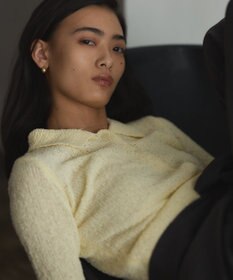 CRAFT STANDARD BOUTIQUE ブークレヤーン衿付きニットカーディガン