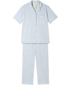une nana cool 【綿100%】60/2 やわらか天竺 半袖開襟パジャマ MADE WITH LIBERTY FABRIC
