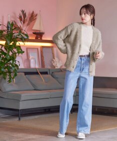 Tiaclasse 【洗える】シャギーニットカーディガン