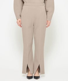 uncrave プリーツリブ スリットパンツ