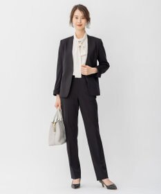 自由区 L 【洗える】WASHABLEPONTE テーパードパンツ