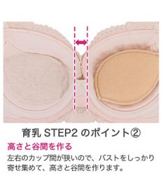 BRADELIS New York 【BRADELIS New York/ 育乳ブラ・STEP2 寄せる】ベルステップ2ブラ24A2 補正ブラ 谷間を作るブラジャー CA124309