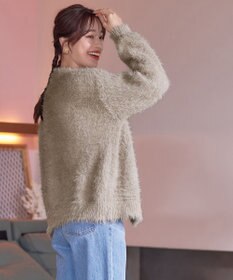 Tiaclasse 【洗える】シャギーニットカーディガン