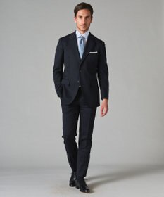 GOTAIRIKU リクルート/フレッシャー/成人式にもおすすめ【しわになりにくい/ストレッチ】ストレッチギャバジン スーツ_ブラック