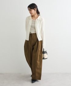 CRAFT STANDARD BOUTIQUE ブークレヤーン衿付きニットカーディガン