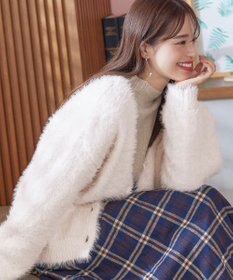 Tiaclasse 【洗える】シャギーニットカーディガン