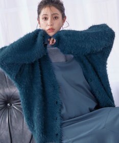 Tiaclasse 【洗える】シャギーニットカーディガン