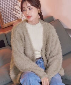 Tiaclasse 【洗える】シャギーニットカーディガン