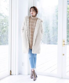 Tiaclasse 【洗える】チェックジャガードニットチュニック