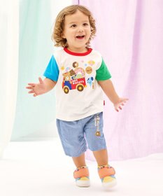 MIKI HOUSE HOT BISCUITS 【80-120cm】 パステルロゴ 6分丈パンツ