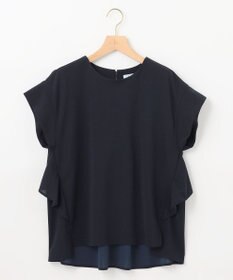 組曲 S 【接触冷感・UVケア】ライトアムンゼンジャージー フリルブラウス