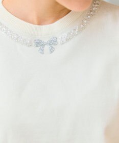 Feroux ビジューネックレスニット