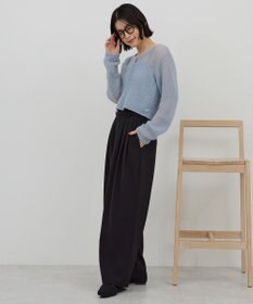 AMERICAN HOLIC 【イージーケア】タックストレートパンツ