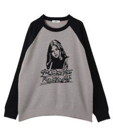 WEGO ラグランジャガードグラフィックプルオーバー