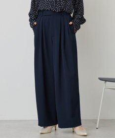 AMERICAN HOLIC 【イージーケア】タックストレートパンツ