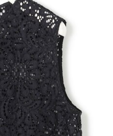 ICB L 【洗える】 ナイロンコードレース ブラウス